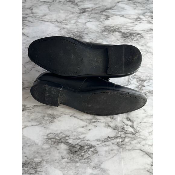 Cesare Paciotti Mens Loafer Black Leather Sz 12 EU 45 Gold Dagger Made In Italy - Picture 7 of 8